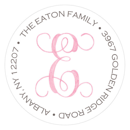 Sweet Welcome - Pink Round Address Labels